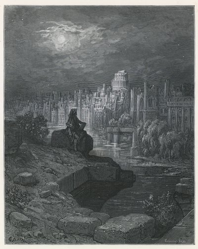 Um viajante de Nova Zealanad contemplando as ruínas de Londres de Gustave Dore