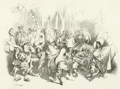 Após o decreto de Richelieu contra o duelo (gravura) de Gustave Dore