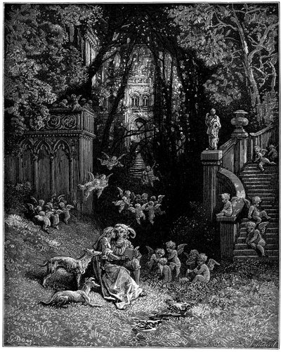 Alcina e Ruggiero como amantes felizes, de Gustave Dore