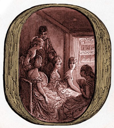 Uma caixa de ópera na casa de ópera real por Doré de Gustave Dore