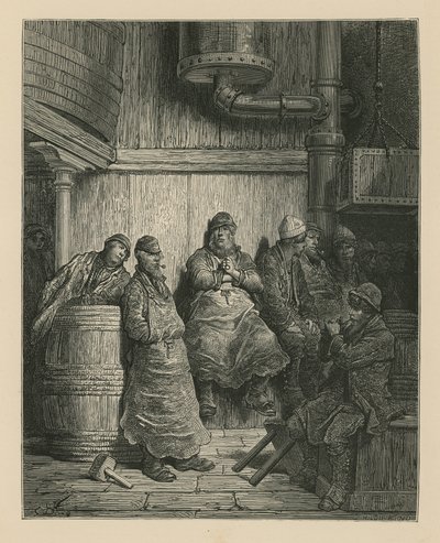 Trabalhadores da cervejaria Barclay Perkins de Gustave Dore