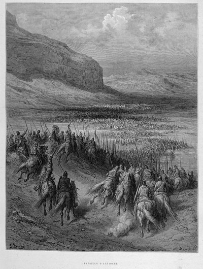 Batalha de Antioquia durante a primeira cruzada de Gustave Doré de Gustave Dore
