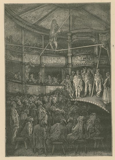Blondin at Shoreditch, Londres (gravura) de Gustave Dore