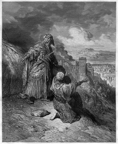 Boabdil deixa Granada - Abu Abd Allah Mohammed, conhecido como El Chico (Muhammad XII) (1459-1533) o último rei árabe de Granada, ilustração de "Stories of the Crusades" de J-F. Michaud de Gustave Dore