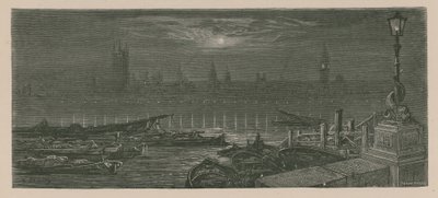 Barcos ancorados no rio Tamisa de Gustave Dore