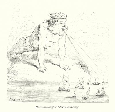 Bramble Buffer Storm Making (gravura) de Gustave Dore
