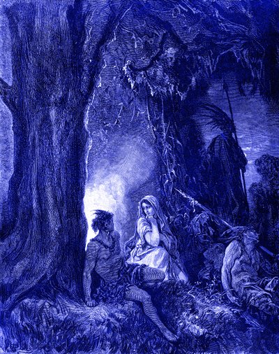 Chactas e Atala, gravura de Doré. de Gustave Dore