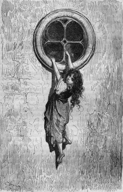 Chiquita, Ilustração de Gustave Dore do livro Capitão Fracasse de TheophileGautier de Gustave Dore