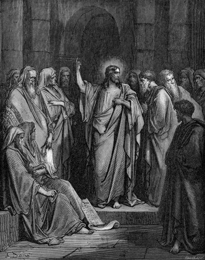 Cristo na sinagoga de Gustave Dore
