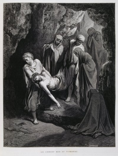 Cristo levado ao túmulo, Ilustração da Bíblia de Dore de Gustave Dore
