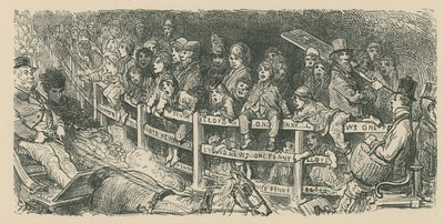 Multidões assistem corrida de carruagem de Gustave Dore