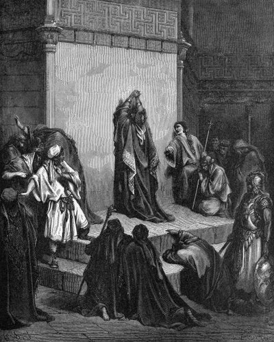 David de luto por Absalom de Gustave Dore