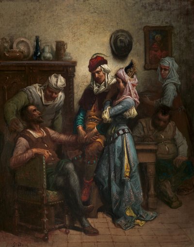 Dom Quixote e Sancho Pança Entretidos por Basílio e Quitéria, de Gustave Dore