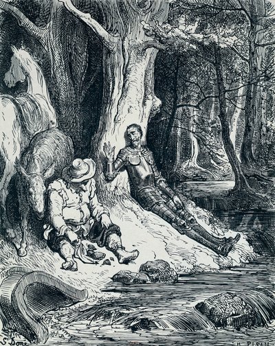 Dom Quixote e Sancho Panza na ilustração, de Gustave Dore 