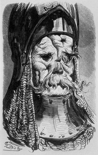 Contos Drolatic Um Velho Tropuat de Honore de Balzac desenho de Gustave Dore gravura de Deghouny 1855 de Gustave Dore