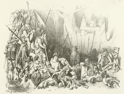 Adoração Druida - Um Sacrifício Humano (gravura) de Gustave Dore