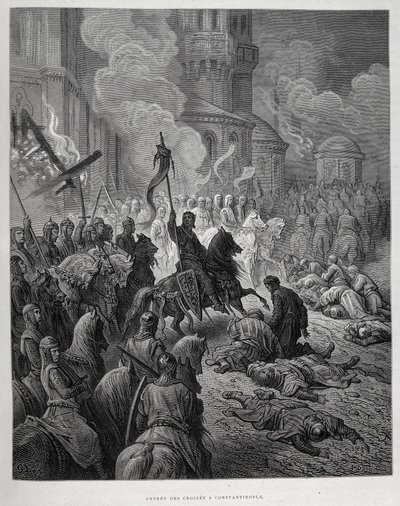 Entrada dos Cruzados em Constantinopla durante a Quarta Cruzada de Gustave Doré. de Gustave Dore