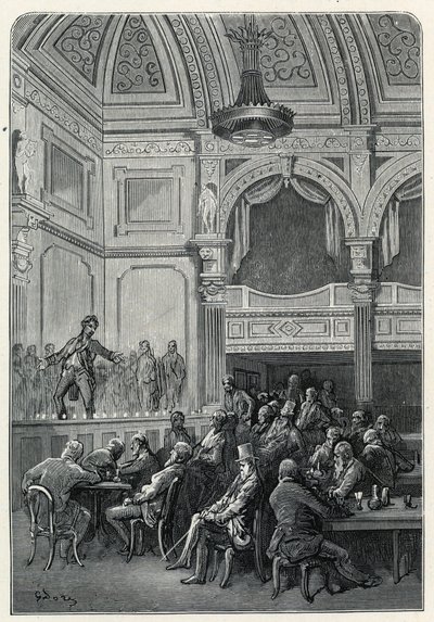 Salas de canções e ceias de Evans de Gustave Dore