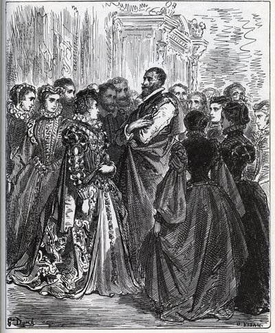 Noite organizada por Don Antonio - de “Don Quixote de la Mancha” de Miguel Cervantes de Gustave Dore