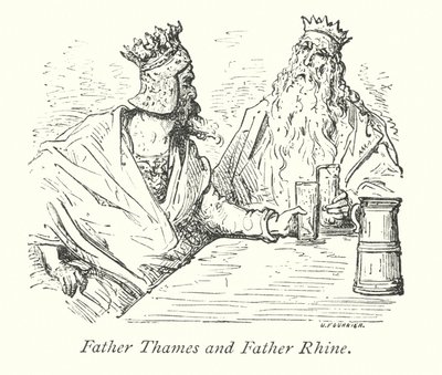 O Pai do Tamisa e o Pai do Reno (gravura) de Gustave Dore