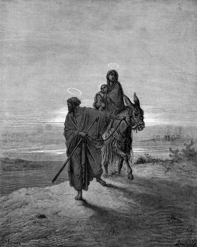 Voo para o Egipto de Gustave Dore
