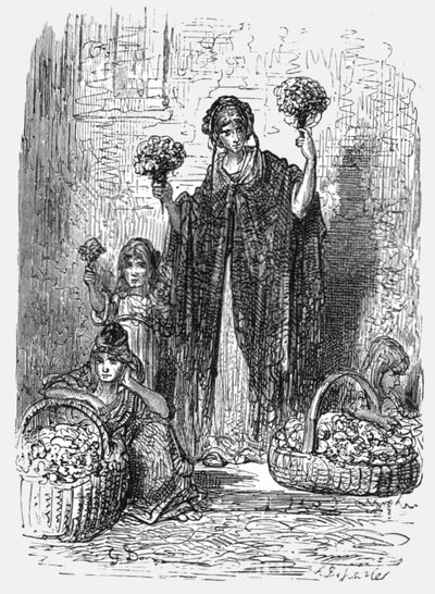 "Meninas das Flores", 1872. de Gustave Dore