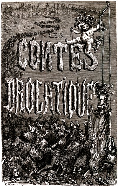 Frontispício para os contos droláticos de Honore de Balzac de Gustave Dore