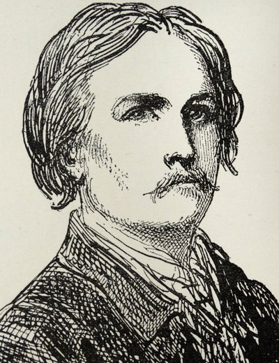 Gustave Dore - 1832-73 Artista francês e ilustrador de livros gravura a partir de um esboço de autorretrato de Gustave Dore
