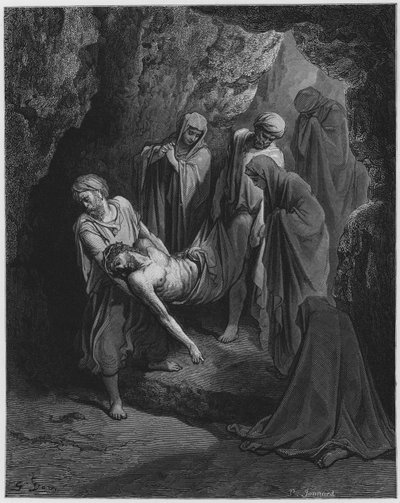 Gustave Dore Bible: O enterro de Cristo de Gustave Dore