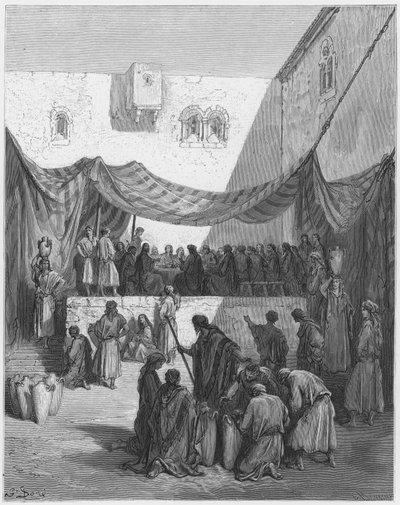 Gustave Dore Bible: O casamento em Caná de Gustave Dore