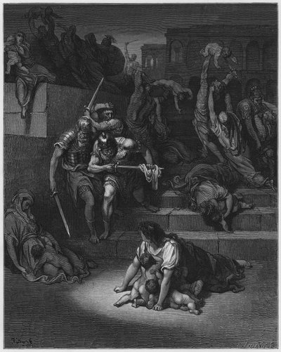 Gustave Dore Bible: O massacre dos inocentes de Gustave Dore