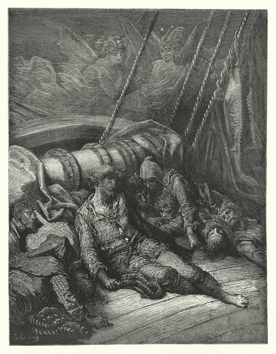 Ilustração de Gustave Dore para a obra de Coleridge Rime of the Ancient Mariner (gravura) de Gustave Dore