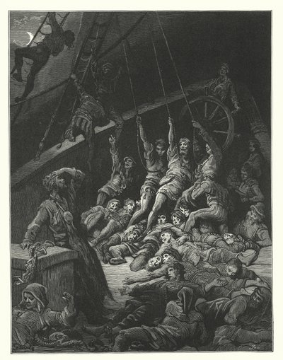 Ilustração de Gustave Dore para a obra de Coleridge Rime of the Ancient Mariner (gravura) de Gustave Dore