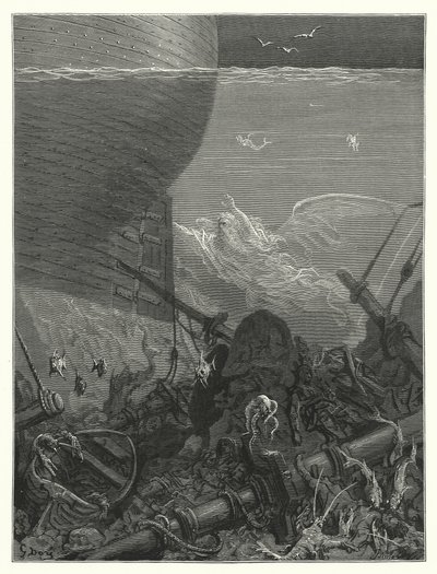 Ilustração de Gustave Dore para a obra de Coleridge Rime of the Ancient Mariner (gravura) de Gustave Dore