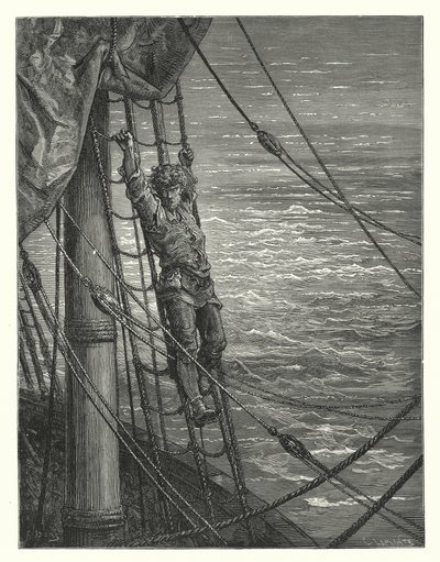Ilustração de Gustave Dore para a obra de Coleridge Rime of the Ancient Mariner (gravura) de Gustave Dore