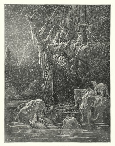 Ilustração de Gustave Dore para a obra de Coleridge Rime of the Ancient Mariner (gravura) de Gustave Dore