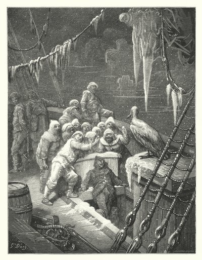 Ilustração de Gustave Dore para a obra de Coleridge Rime of the Ancient Mariner (gravura) de Gustave Dore