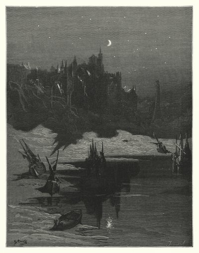 Ilustração de Gustave Dore para a obra de Coleridge Rime of the Ancient Mariner (gravura) de Gustave Dore