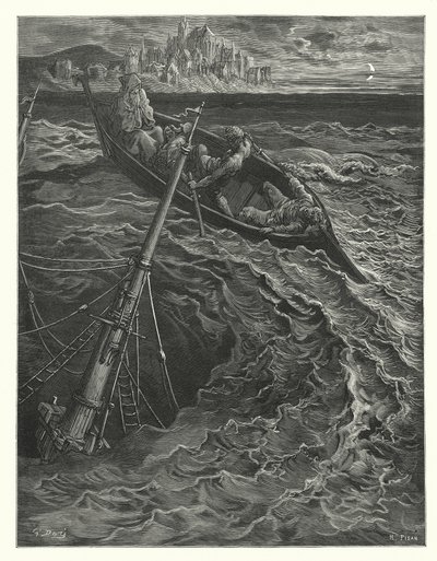 Ilustração de Gustave Dore para a obra de Coleridge Rime of the Ancient Mariner (gravura) de Gustave Dore