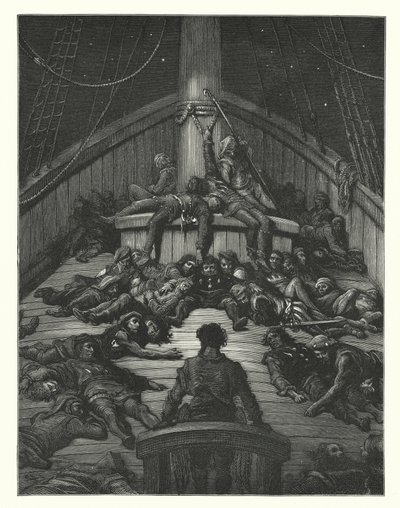 Ilustração de Gustave Dore para a obra de Coleridge Rime of the Ancient Mariner (gravura) de Gustave Dore