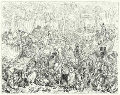 Gustave Dores Dom Quixote: "Chegada de Dom Quixote no casamento de Camacho e Quiteria" (gravura) de Gustave Dore