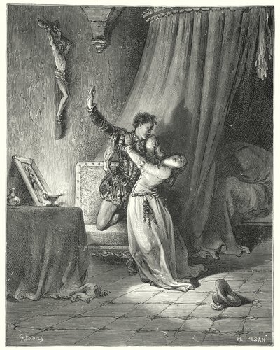 Gustave Dores Dom Quixote: "Sou teu neste momento, bela Dorothea: vês, dou-te aqui a minha mão para seres tua" (gravura) de Gustave Dore