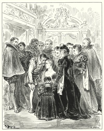Gustave Dores Dom Quixote: "Dize-me, oráculo", disse ele, "foi o que relatei das minhas aventuras na caverna de Montesinos um sonho ou uma realidade?" (gravura) de Gustave Dore