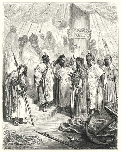 Gustave Dores Dom Quixote: "Cortaram-lhe a cabeça e levaram-na ao general turco" (gravura) de Gustave Dore