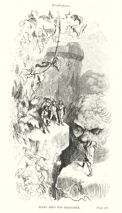 Hans e o seu prisioneiro (gravura) de Gustave Dore