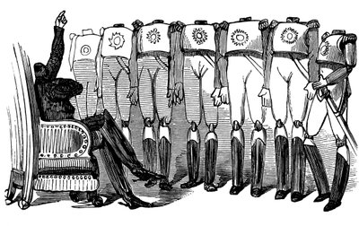 História da Rússia Sagrada. Nicholas I faz um discurso perante os guardas, 1854. de Gustave Dore