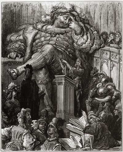 Ilustração de Gustave Dore para a Vida Inestimável da Grande Gargântua de François Rabelais - ilustração de 