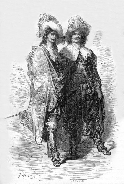 Ilustração de Gustave Dore do livro Capitão Fracasse de TheophileGautier de Gustave Dore