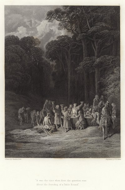 Ilustração para Vivien por Alfred Tennyson de Gustave Dore