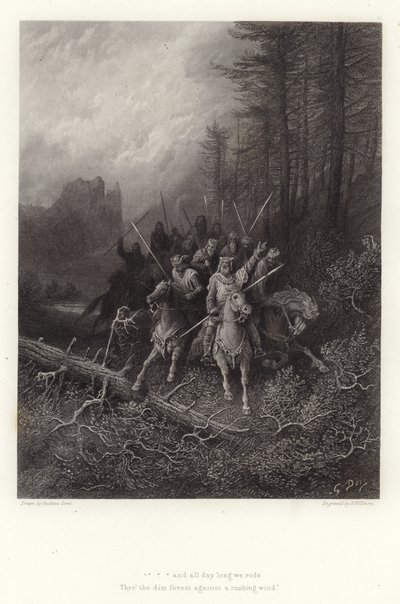 Ilustração para Vivien por Alfred Tennyson de Gustave Dore